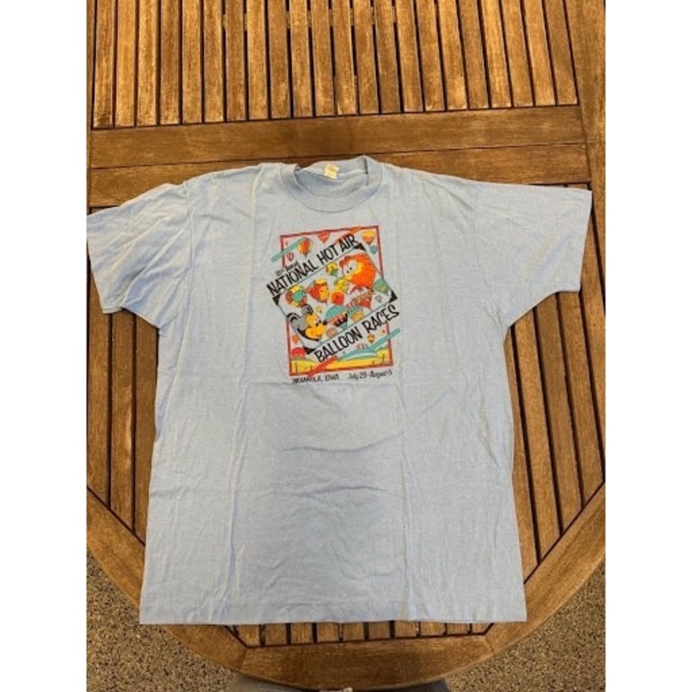 Vintage 1980s National Hot Air Balloon Races Indianola Iowa T-Shirt Screen Stars